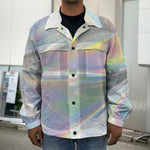 Holographic Art Print Men's Shirt Jacket