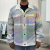 Holographic Art Print Men's Shirt Jacket