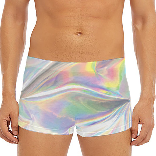 Holographic Art Print Men's Short Boxer Briefs