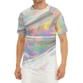 Holographic Art Print Men's Short Sleeve Rash Guard