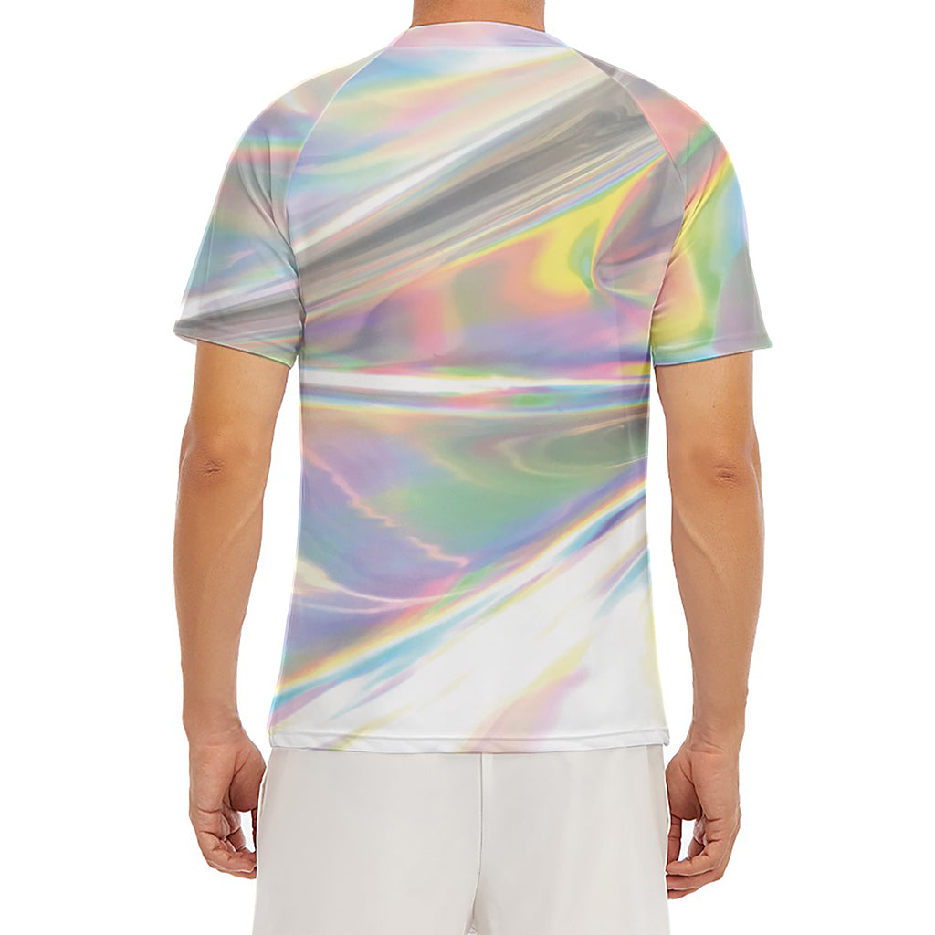 Holographic Art Print Men's Short Sleeve Rash Guard