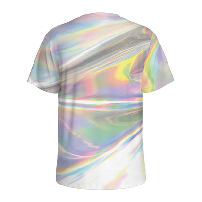 Holographic Art Print Men's Sports T-Shirt
