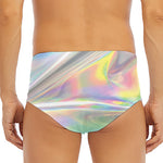 Holographic Art Print Men's Triangle Swim Briefs