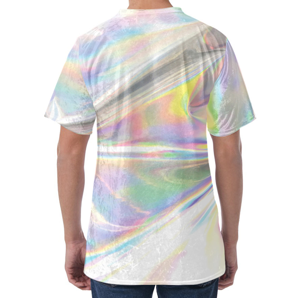 Holographic Art Print Men's Velvet T-Shirt