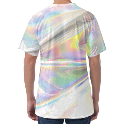 Holographic Art Print Men's Velvet T-Shirt