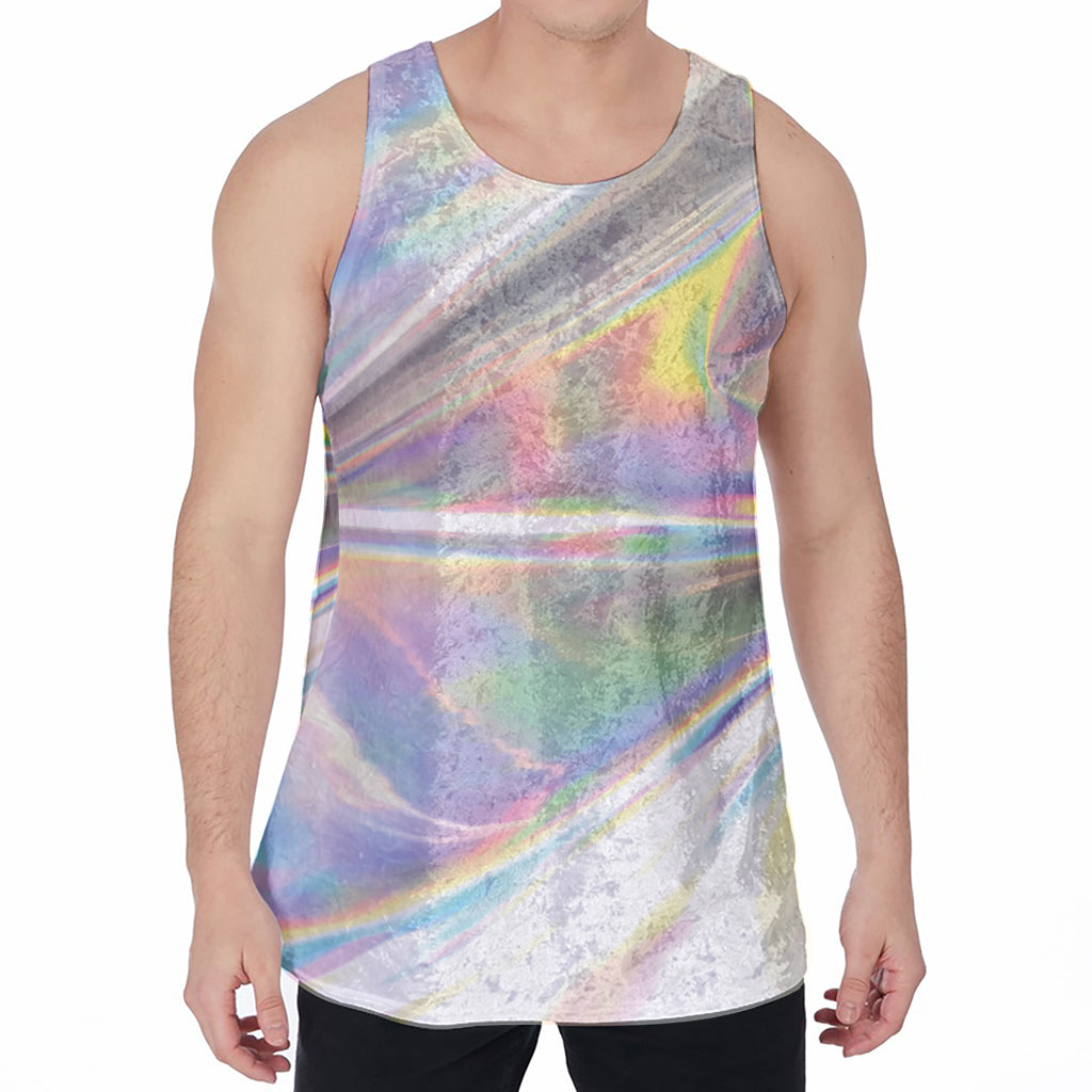 Holographic Art Print Men's Velvet Tank Top