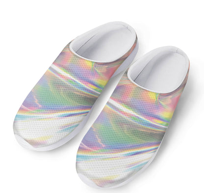 Holographic Art Print Mesh Casual Shoes
