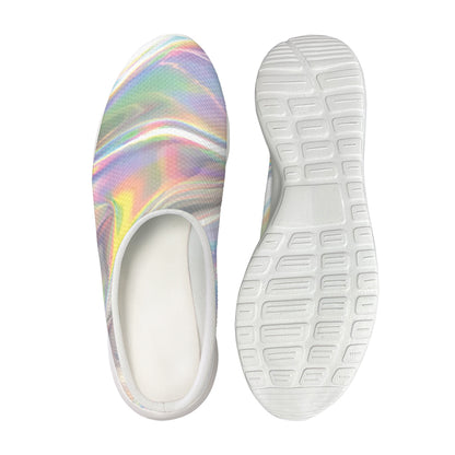 Holographic Art Print Mesh Casual Shoes