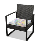 Holographic Art Print Outdoor Seat Cushion Cover