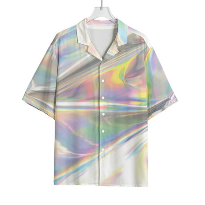 Holographic Art Print Rayon Hawaiian Shirt