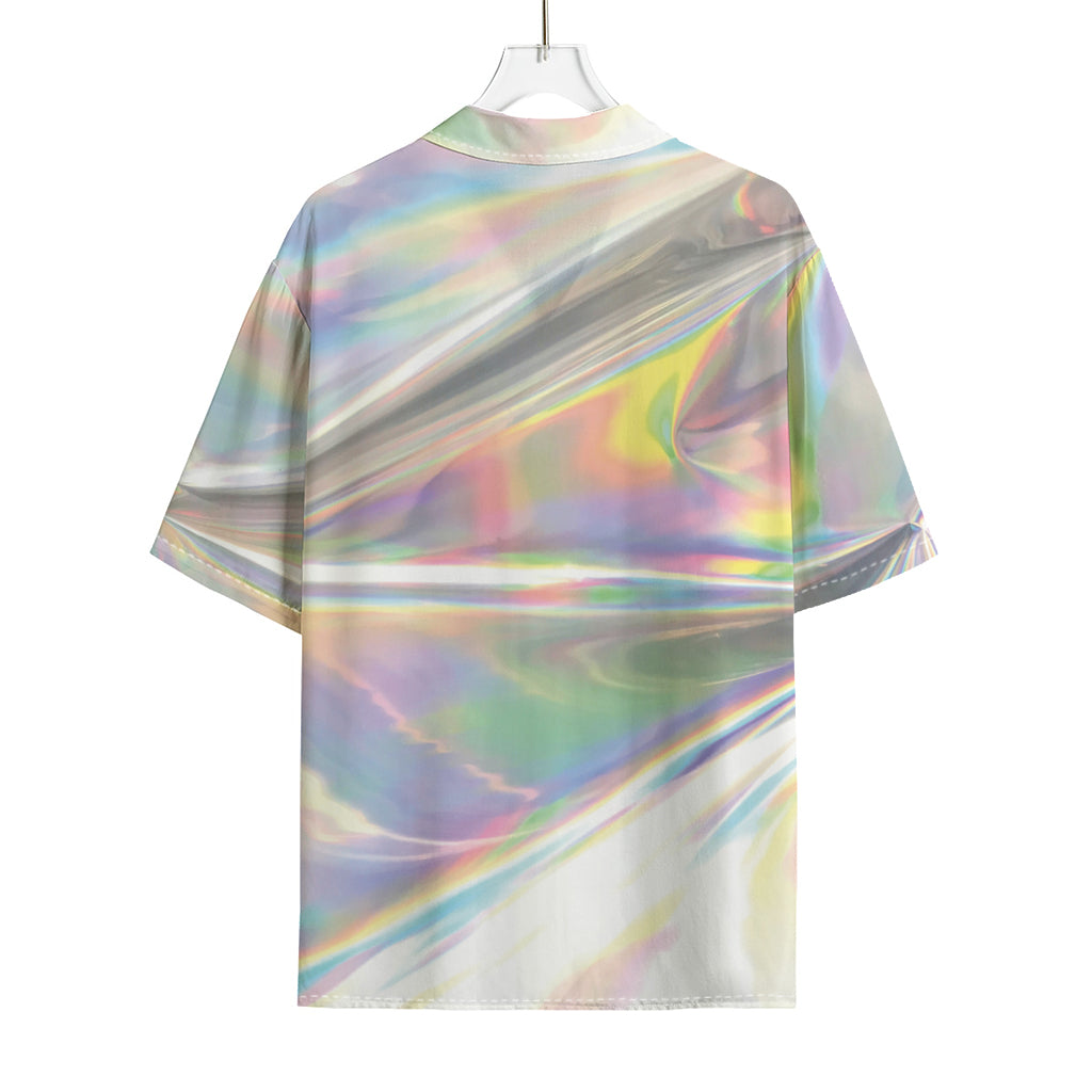 Holographic Art Print Rayon Hawaiian Shirt