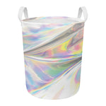 Holographic Art Print Round Laundry Basket