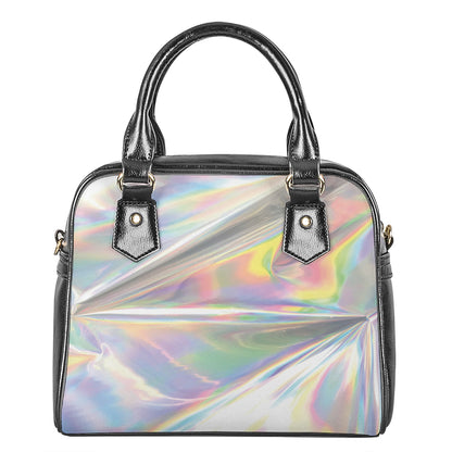 Holographic Art Print Shoulder Handbag