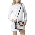 Holographic Art Print Shoulder Handbag