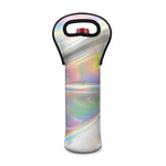 Holographic Art Print Single Neoprene Wine Tote