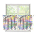 Holographic Art Print Tier Curtains