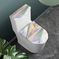 Holographic Art Print Toilet Lid And Tank Cover Set