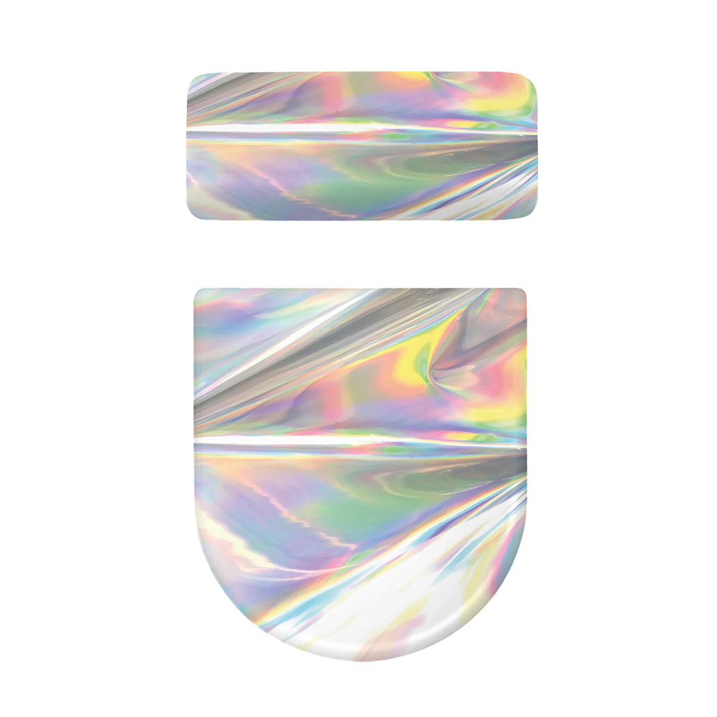 Holographic Art Print Toilet Lid And Tank Cover Set