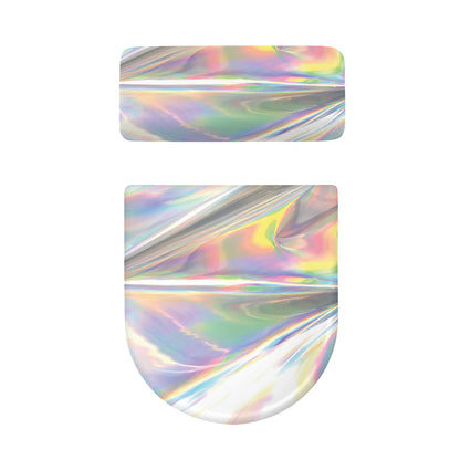 Holographic Art Print Toilet Lid And Tank Cover Set