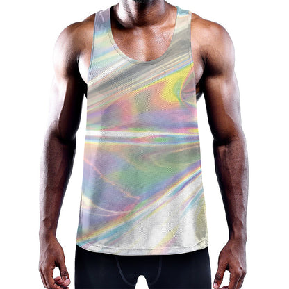 Holographic Art Print Training Tank Top