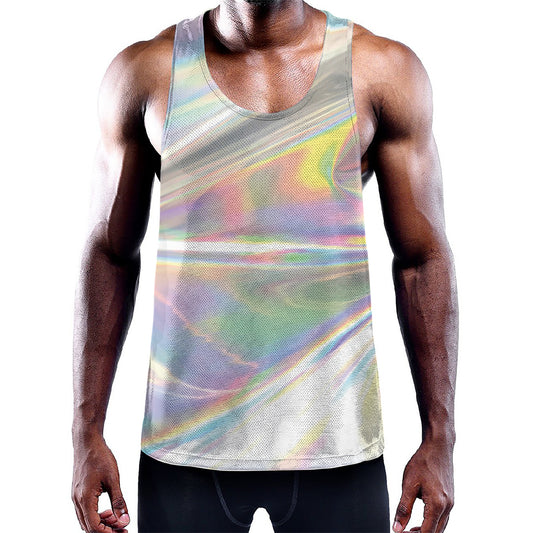 Holographic Art Print Training Tank Top
