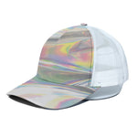 Holographic Art Print White Mesh Trucker Cap