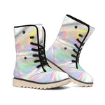Holographic Art Print Winter Boots