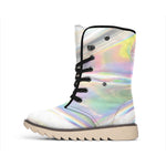 Holographic Art Print Winter Boots