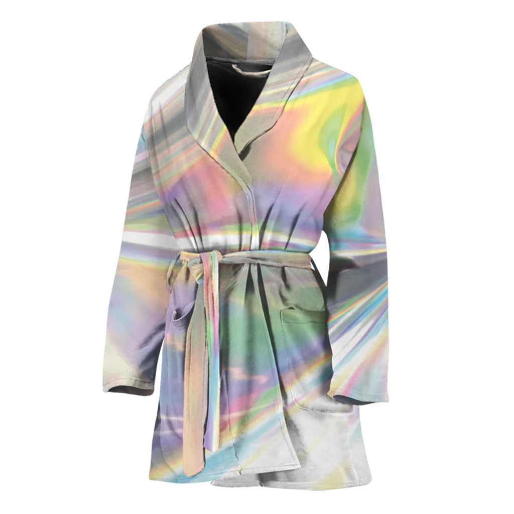 Holographic Art Print Women's Bathrobe