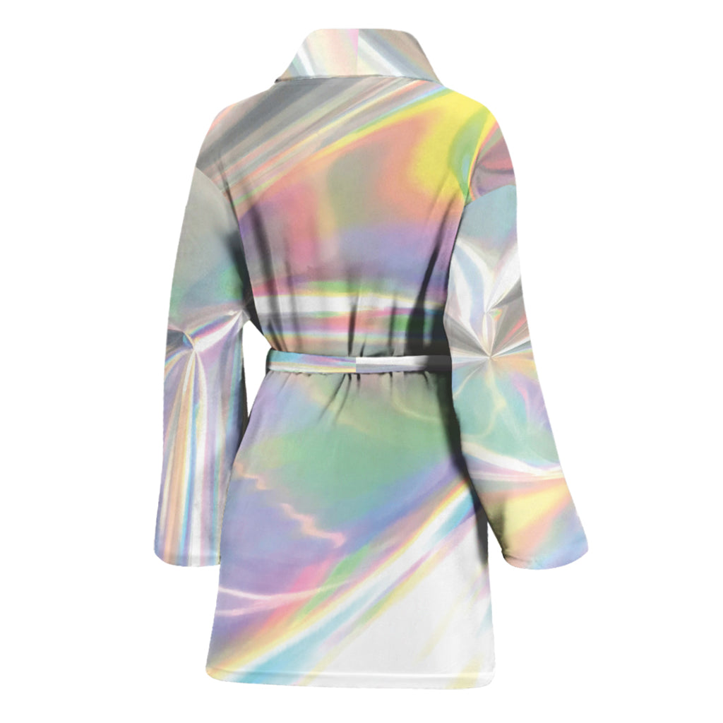 Holographic Art Print Women's Bathrobe