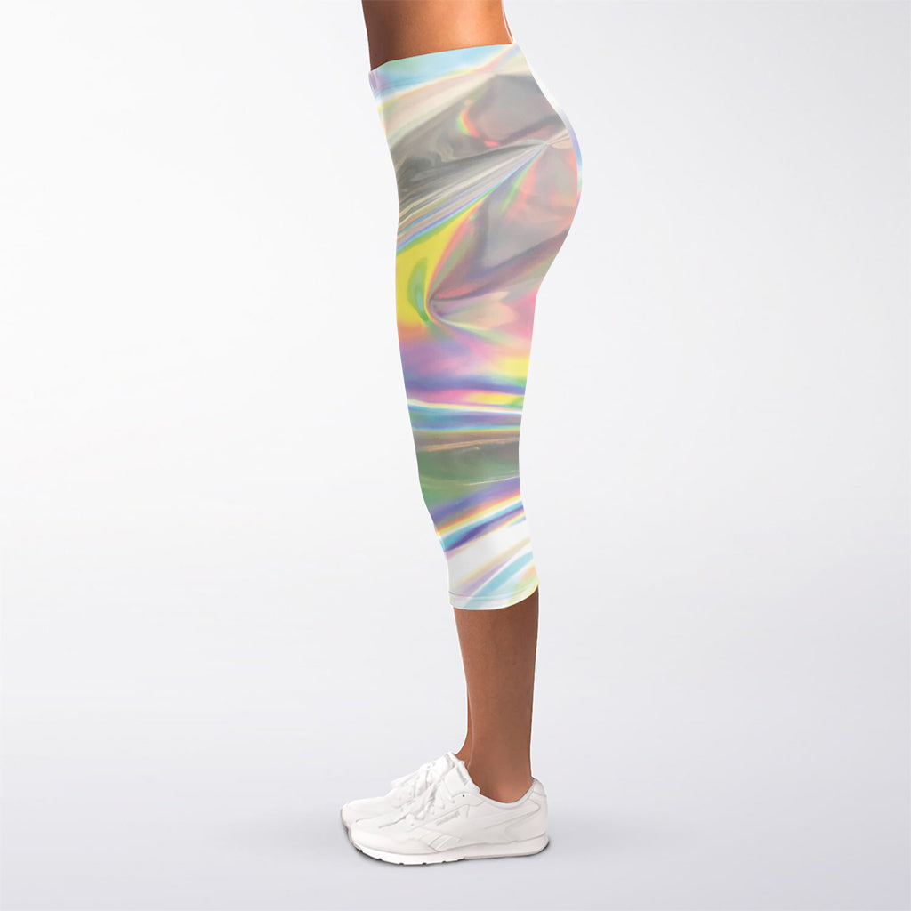 Holographic Art Print Women's Capri Leggings