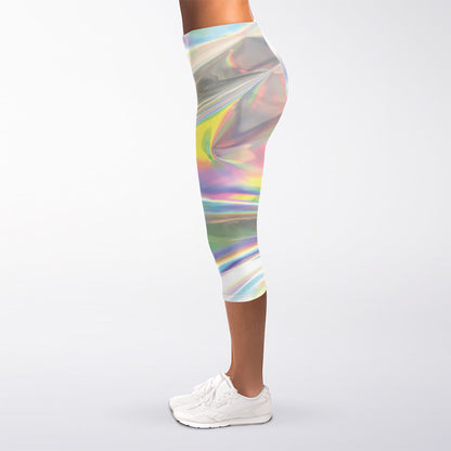 Holographic Art Print Women's Capri Leggings