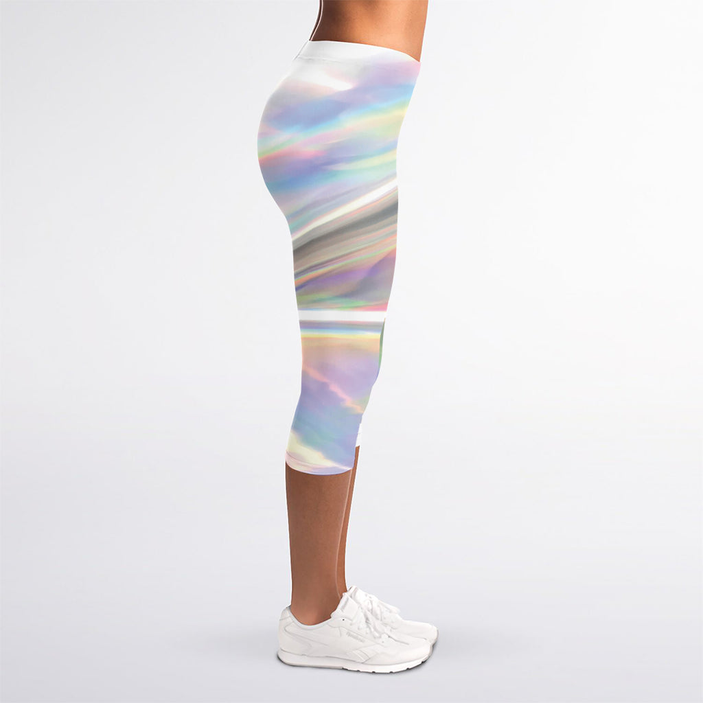 Holographic Art Print Women's Capri Leggings