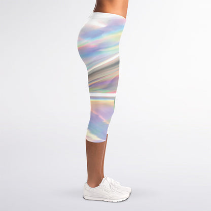 Holographic Art Print Women's Capri Leggings