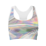 Holographic Art Print Women's Sports Bra