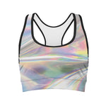 Holographic Art Print Women's Sports Bra