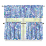 Holographic Artwork Print 3 Piece Kitchen Curtains