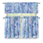 Holographic Artwork Print 3 Piece Kitchen Curtains