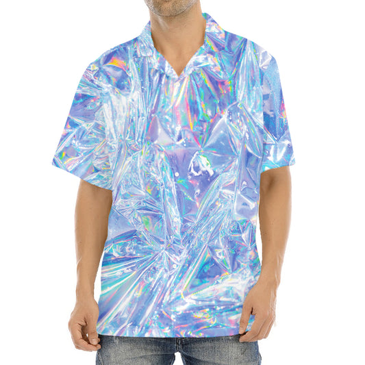 Holographic Artwork Print Aloha Shirt