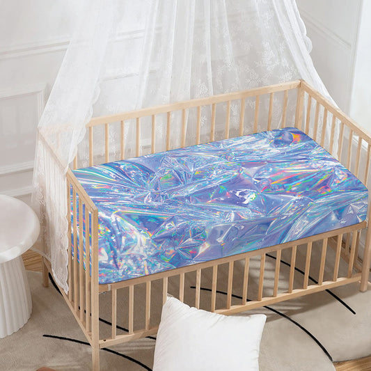 Holographic Artwork Print Baby Crib Sheet