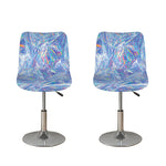 Holographic Artwork Print Bar Stool Covers
