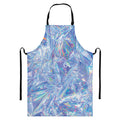 Holographic Artwork Print Bib Apron With Pocket