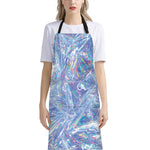 Holographic Artwork Print Bib Apron With Pocket