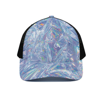 Holographic Artwork Print Black Mesh Trucker Cap