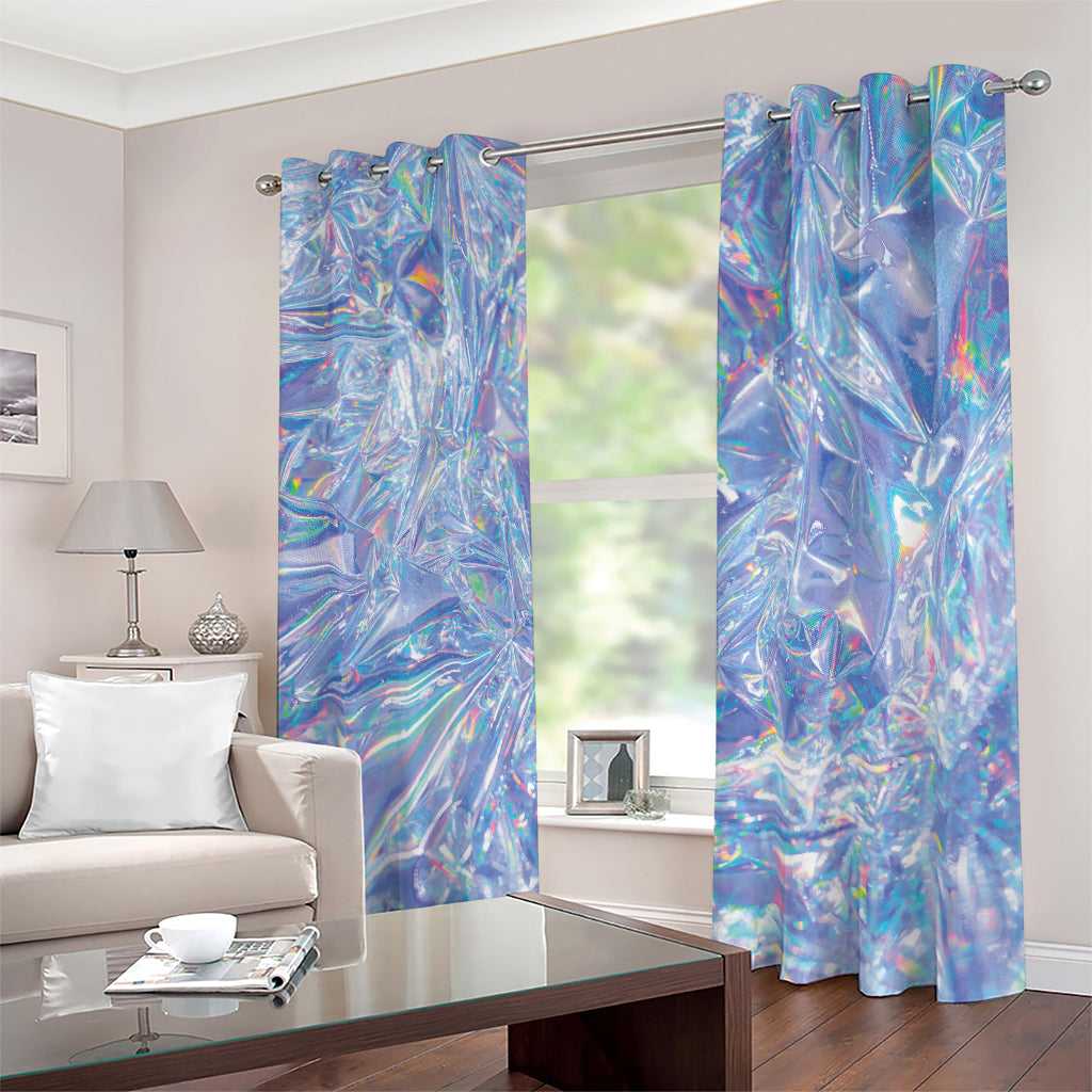 Holographic Artwork Print Blackout Grommet Curtains