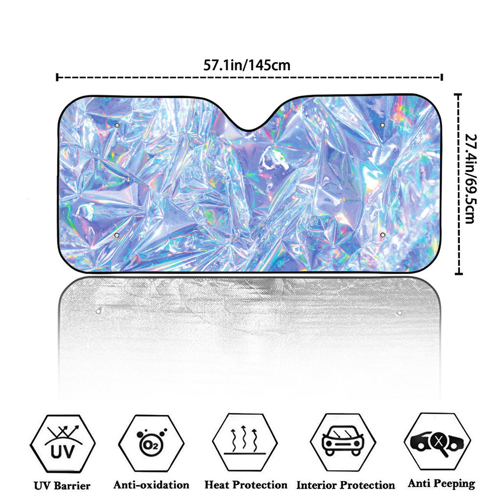 Holographic Artwork Print Car Windshield Sun Shade