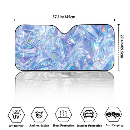 Holographic Artwork Print Car Windshield Sun Shade