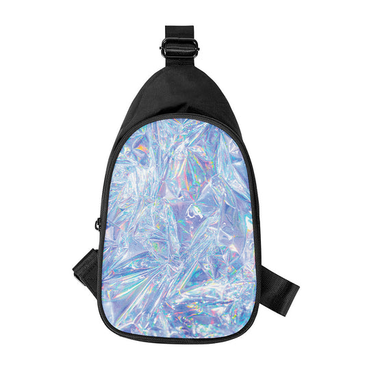Holographic Artwork Print Chest Bag