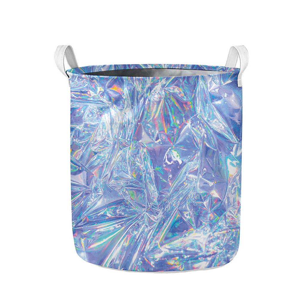 Holographic Artwork Print Collapsible Laundry Basket