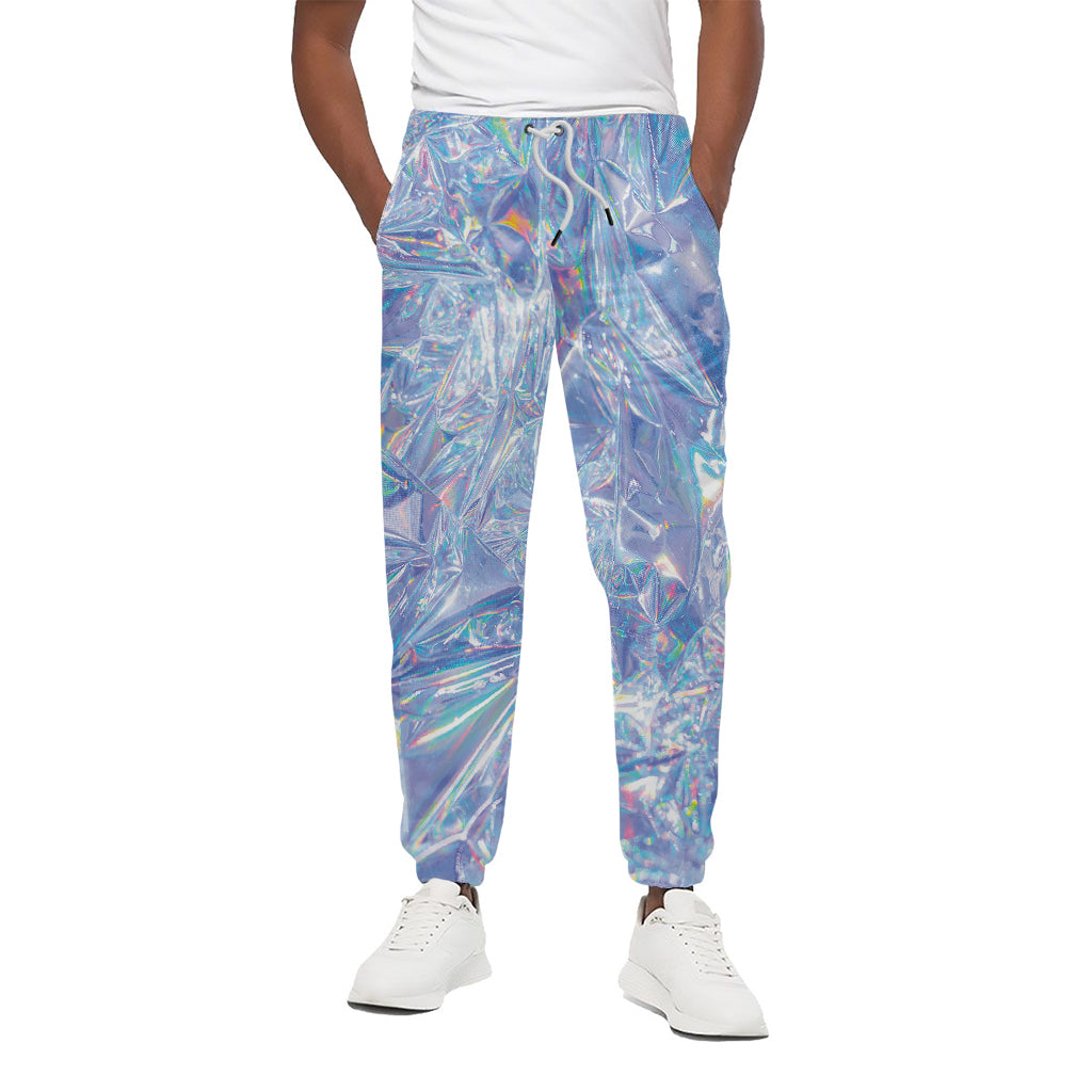 Holographic Artwork Print Cotton Pants